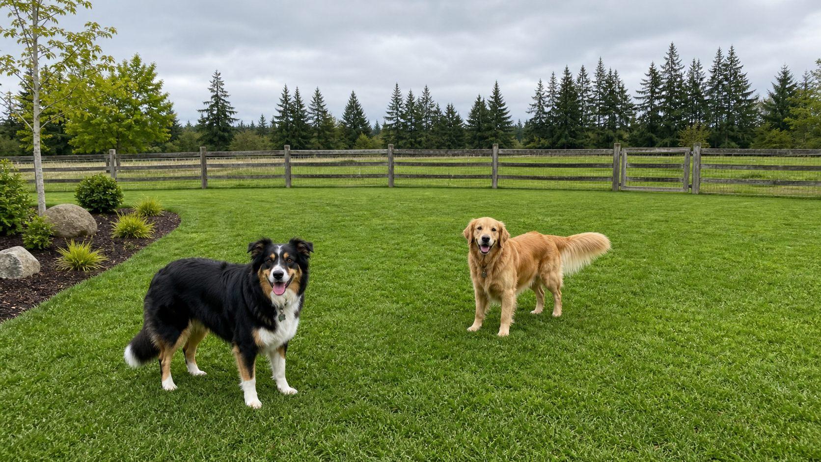 Clean Downtown Ridgefield residential lawn near foothills