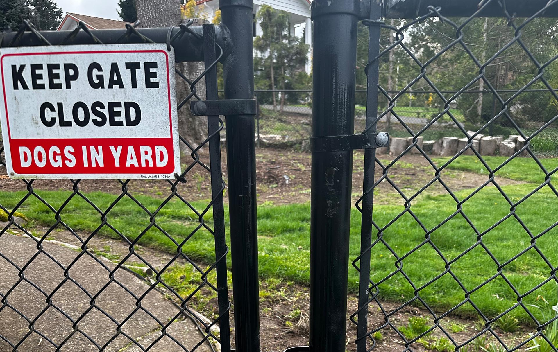 Secure gate photo after I Got You Poo dog poop removal service